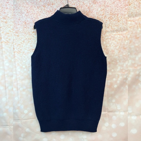 YMC Merino Wool Roll Neck Knit Tank Top - Picture 3 of 12